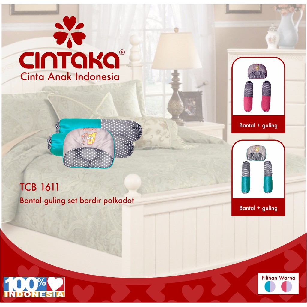 BANTAL GULING SET BORDIR POLKADOT CINTAKA TCB1611