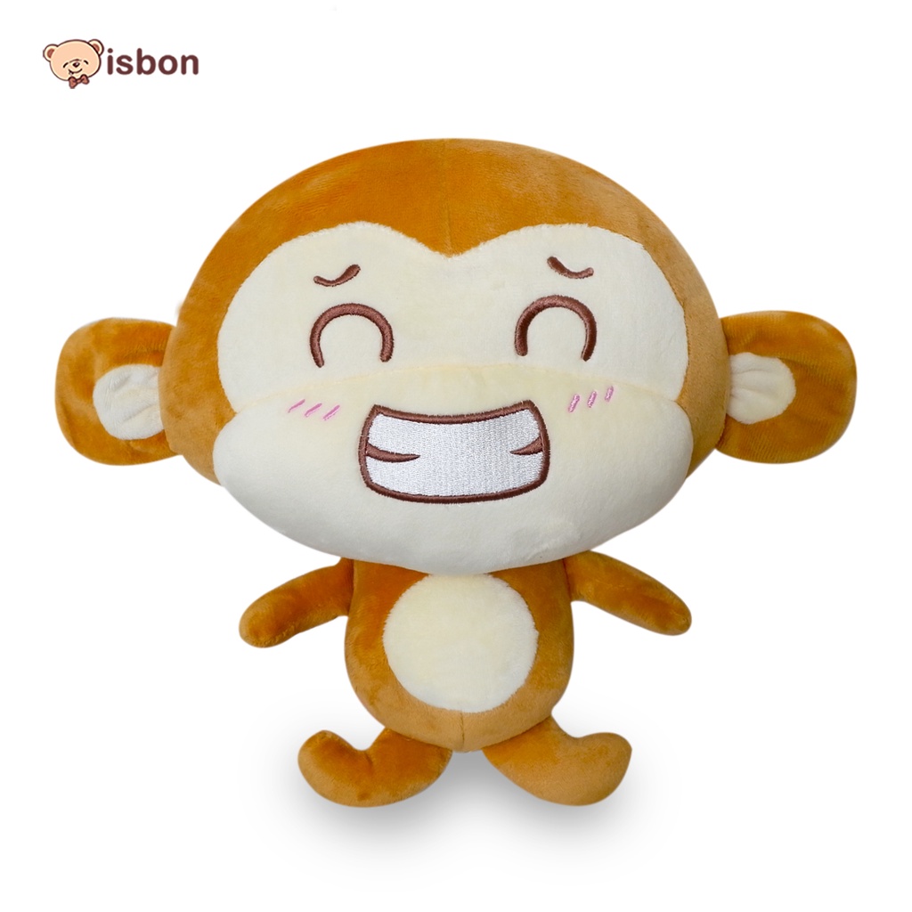 Boneka Monyet Istana Boneka Chiyo tertawa monkey kingkong gorila lucu small animal plush orang utan banana pisang