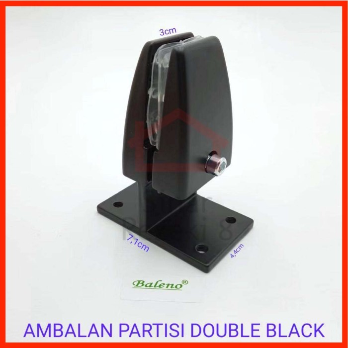 Bracket Ambalan Penyekat Partisi Penjepit Sekat Kayu Meja DOUBLE BLACK