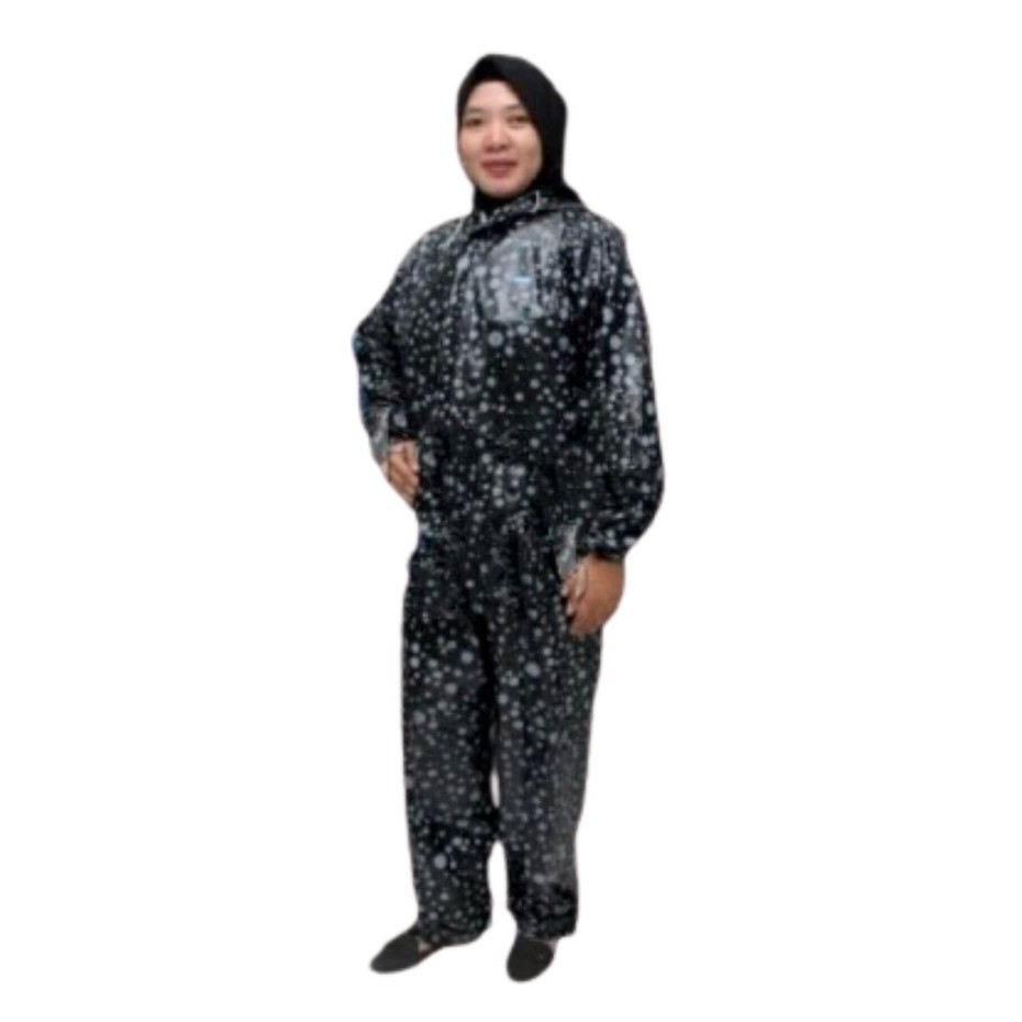 Jas Hujan Setelan Dewasa Boba Raincity Polkadot 69135