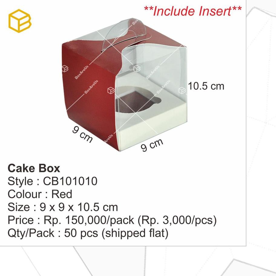 

DFRTH* ✤ekg❀ CB101010 | cake box, cupcake box, packaging, clear box (50pcs) ♛