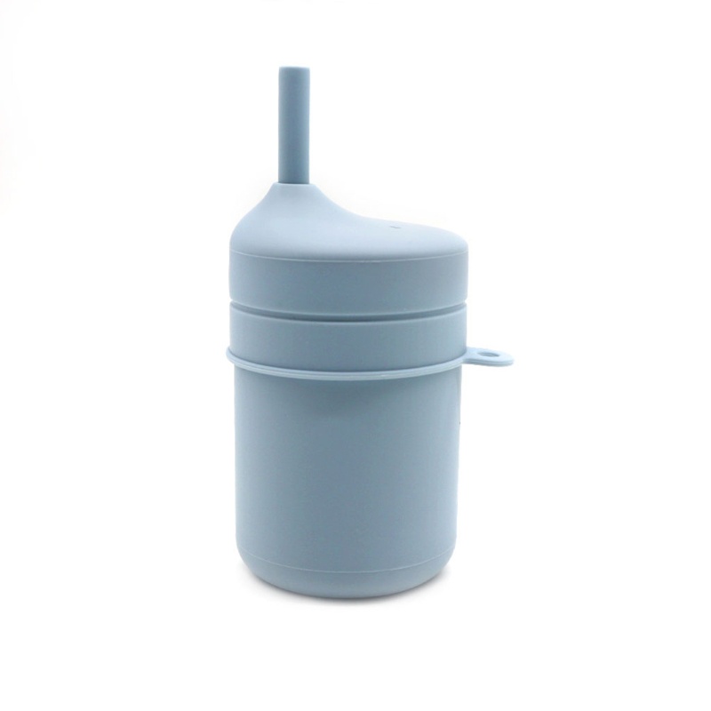 Mary Botol Minum Sippy Cup Dengan Sedotan Bahan Silikon Untuk Bayi / Balita