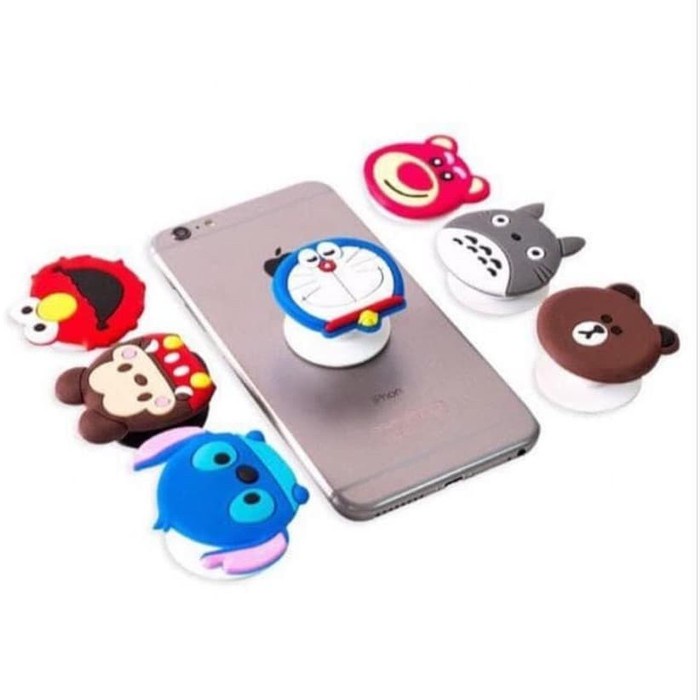 Pop Socket Handphone Karakter 3D - Pegangan HP Holder Lucu