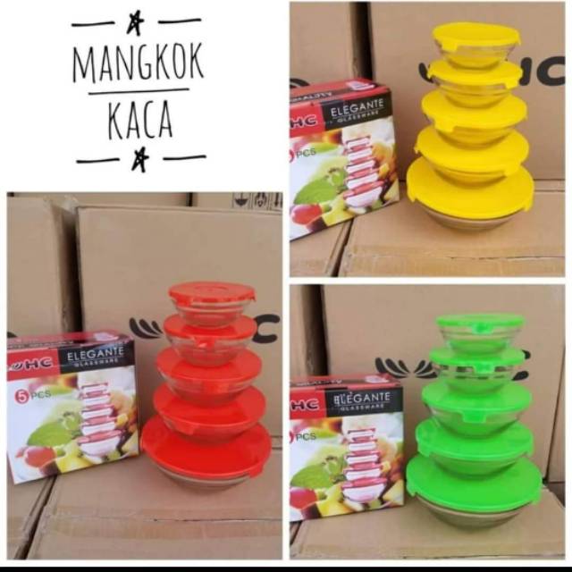 Kumglas mangkok set 5. Grati kerupuk nasi/ gendar  tanpa obag gendar/bleng