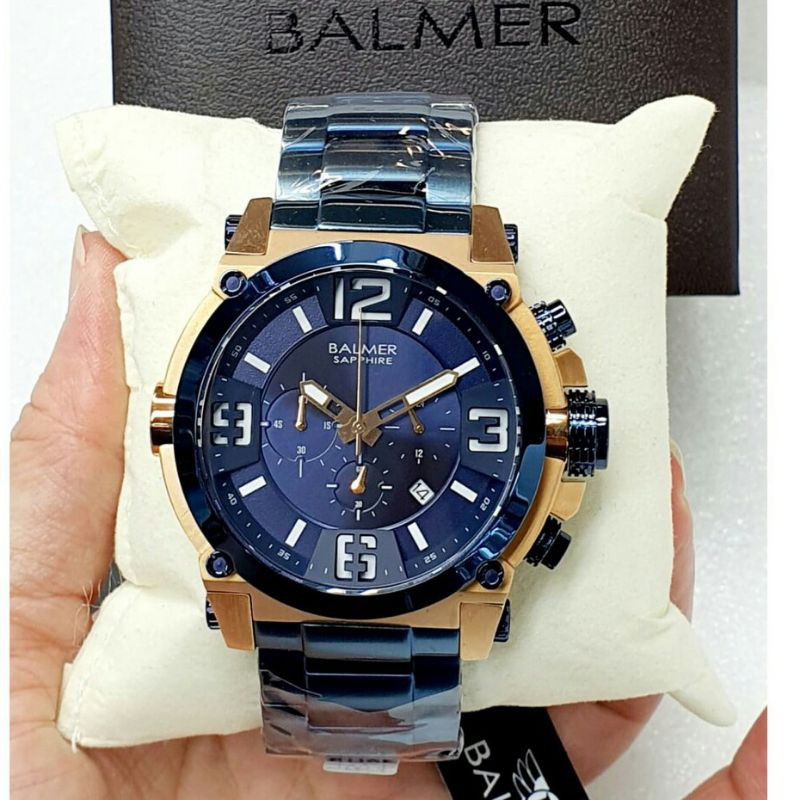 JAM TANGAN PRIA BALMER 7997 ORIGINAL BIRU ROSEGOLD