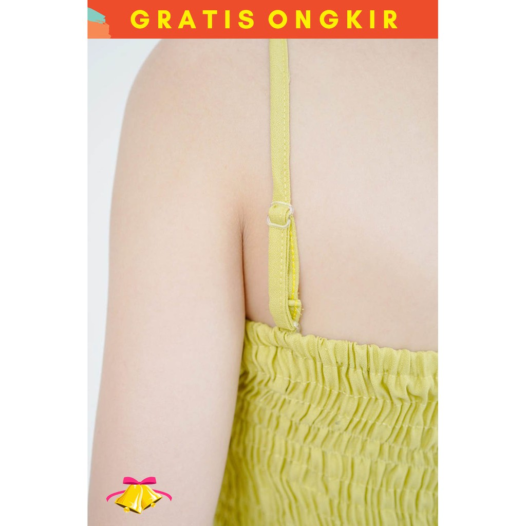 COTTONBELLS ATASAN CASUAL WANITA THERE TANKTOP SERUT + OUTER PLAID TOP ( LQ - B 11556 )-8