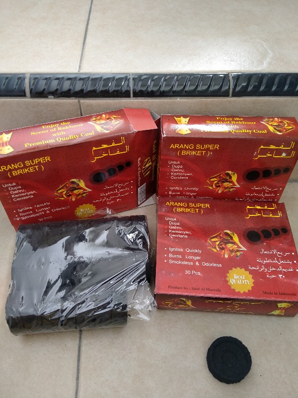 Bisa Cod Areng Arang Super (briket) Bakar Dupa Arab Menyan Kemenyan Gahru Gaharu