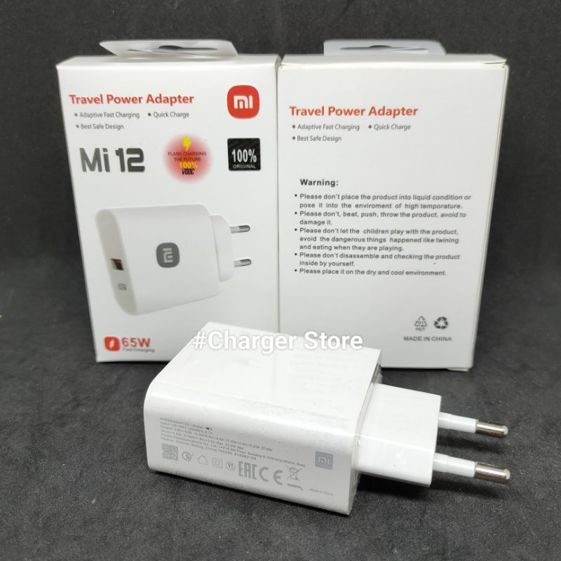 Adaptor Batok Charger Xiaomi Fast Charging 65W Qualcomm Quick Charge 4.0