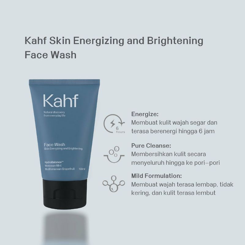 Jual Kahf Skin Energizing and Brightening Face Wash 100 ml Sabun