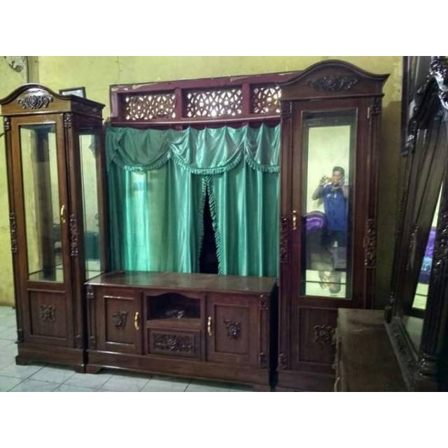 bufet pajangan tv pisah,mebel jepara,furniture