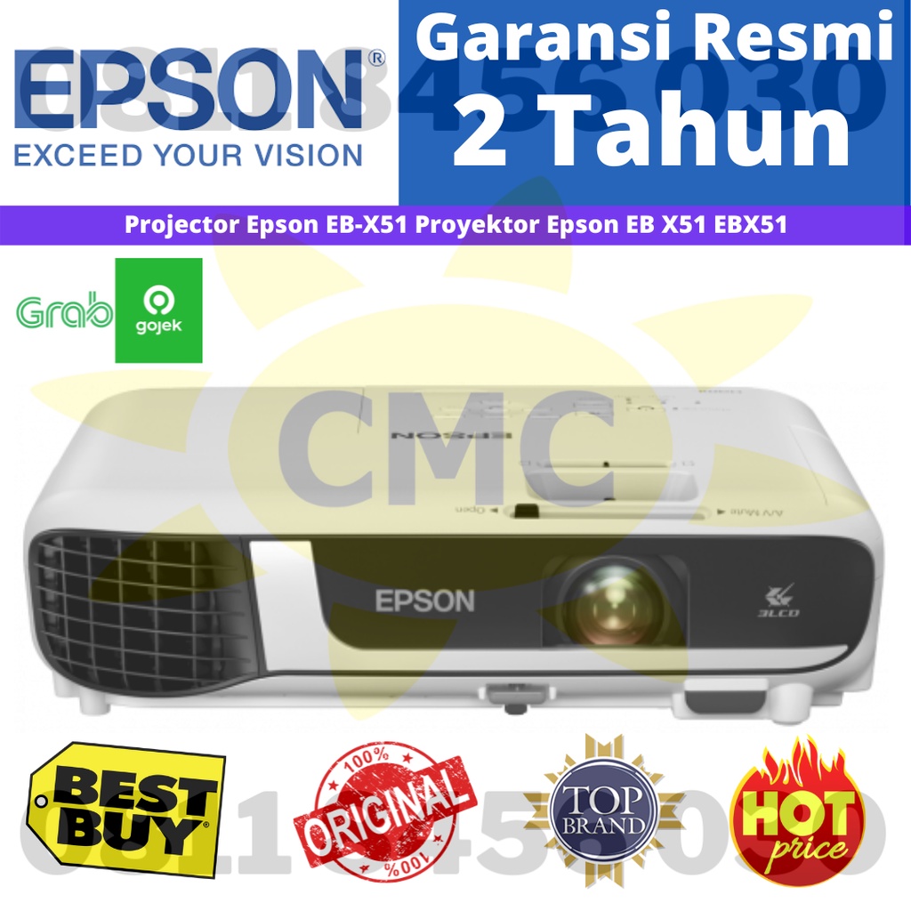 Projector Epson EB-X51 Proyektor Epson EB X51 EBX51 XGA 3800 Lumens