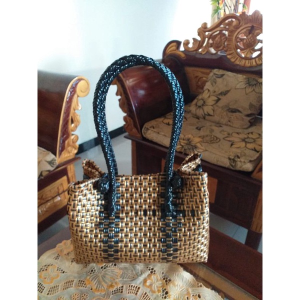 Tas Tote Belanja Pasar Tas Anyaman Jali Jali Plastik,tas Rajut Berkualitas