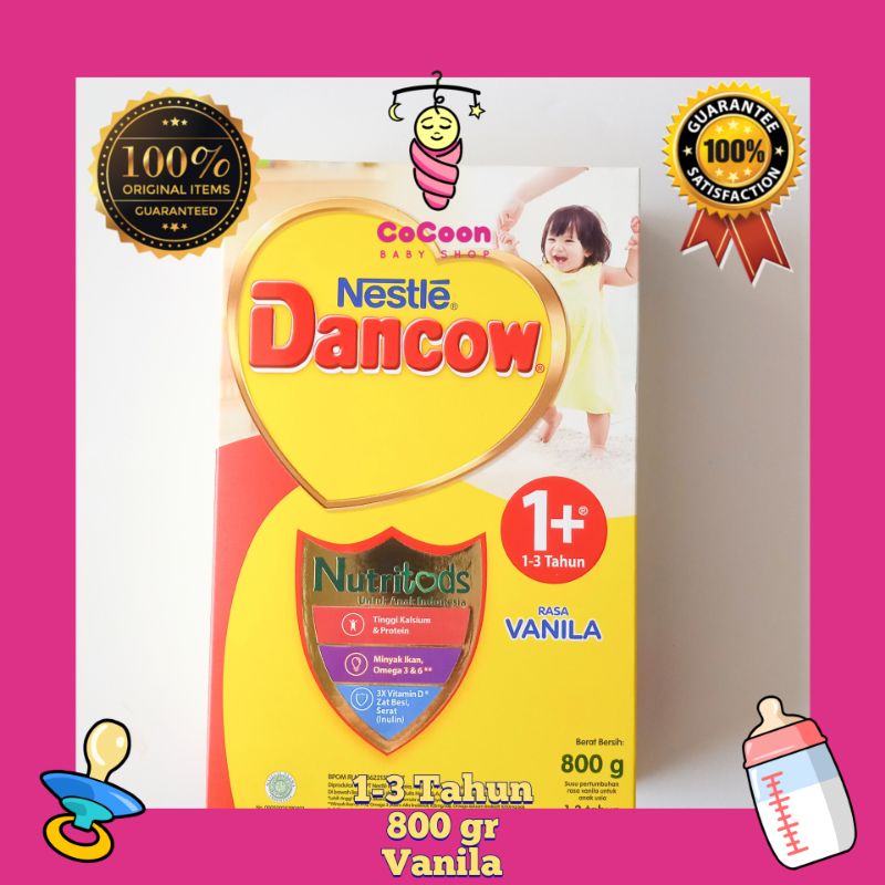 Susu Formula Balita Dancow Nutritods 1+ 1-3 Tahun 750 g 750gr 800g 800 g Vanilla Vanila