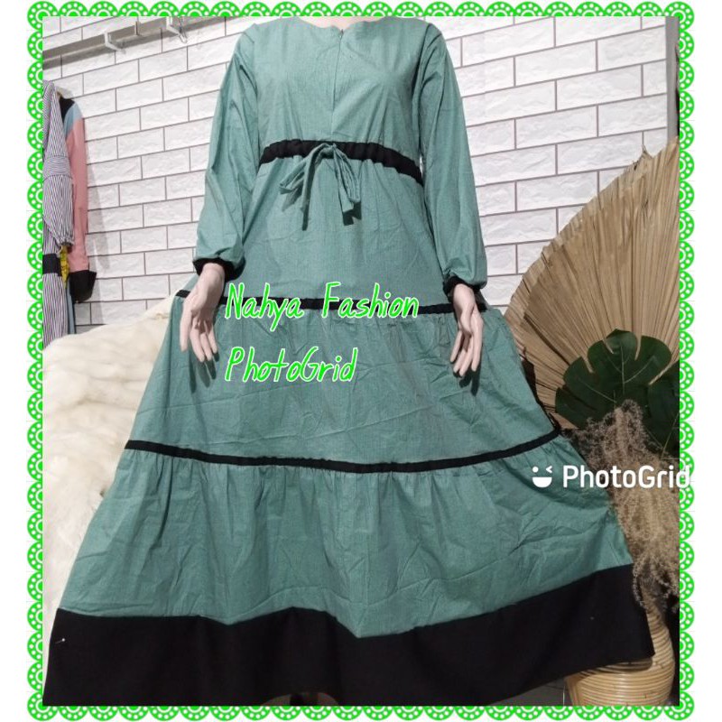 Gamis Syar'i Dress Wanita Muslimah Remaja Putri Katun Street Terbaru Original