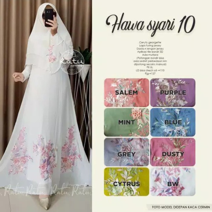PREMIUM HAWA SYAR'I 10 SET KHIMAR