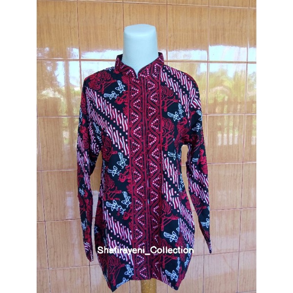 Baju Batik Banyuasin Hitam Wanita / Baju Dinas Batik Banyuasin Wanita