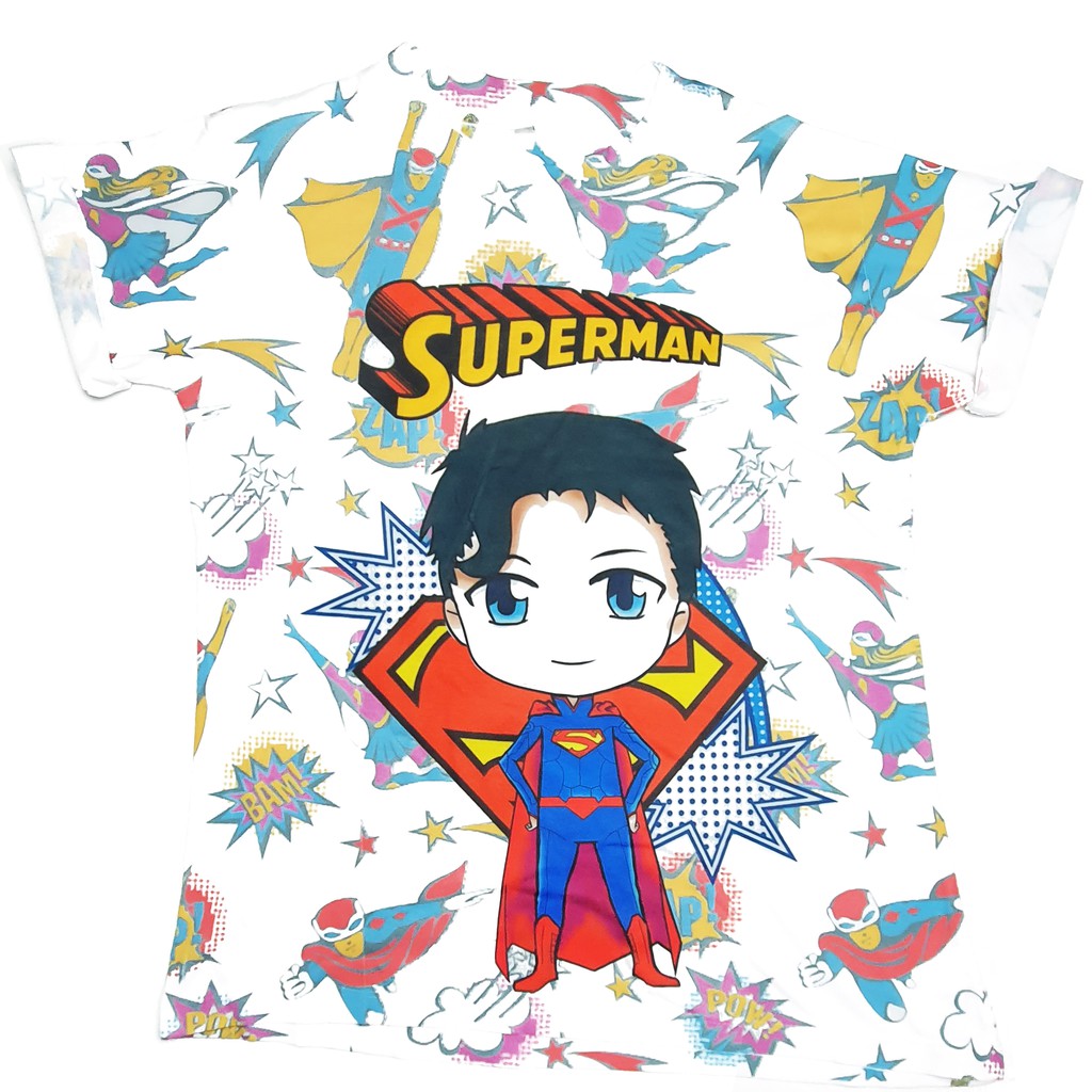 KAOS ANAK  SUPERMAN WHTIE UMUR 4 12 THN BAJU  ANAK  LAKI 