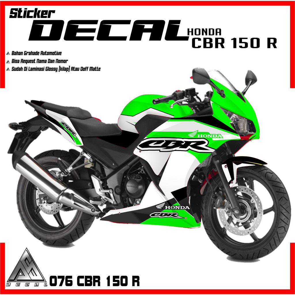 076 DECAL STIKER FULL BODY CUSTOM MOTOR CBR
