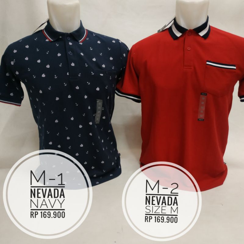 Kaos Kerah Nevada size M COWOk (Geser)