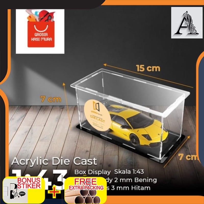 

Grosir AKRILIK BOX DISPLAY / DIECAST ACRYLIC HOTWHEELS SKALA 1:43 15X7X7CM