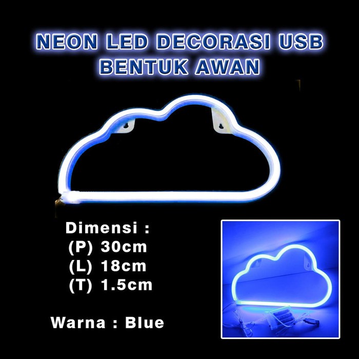 LED Neon Light USB Lampu Dekorasi Awan DC 5V