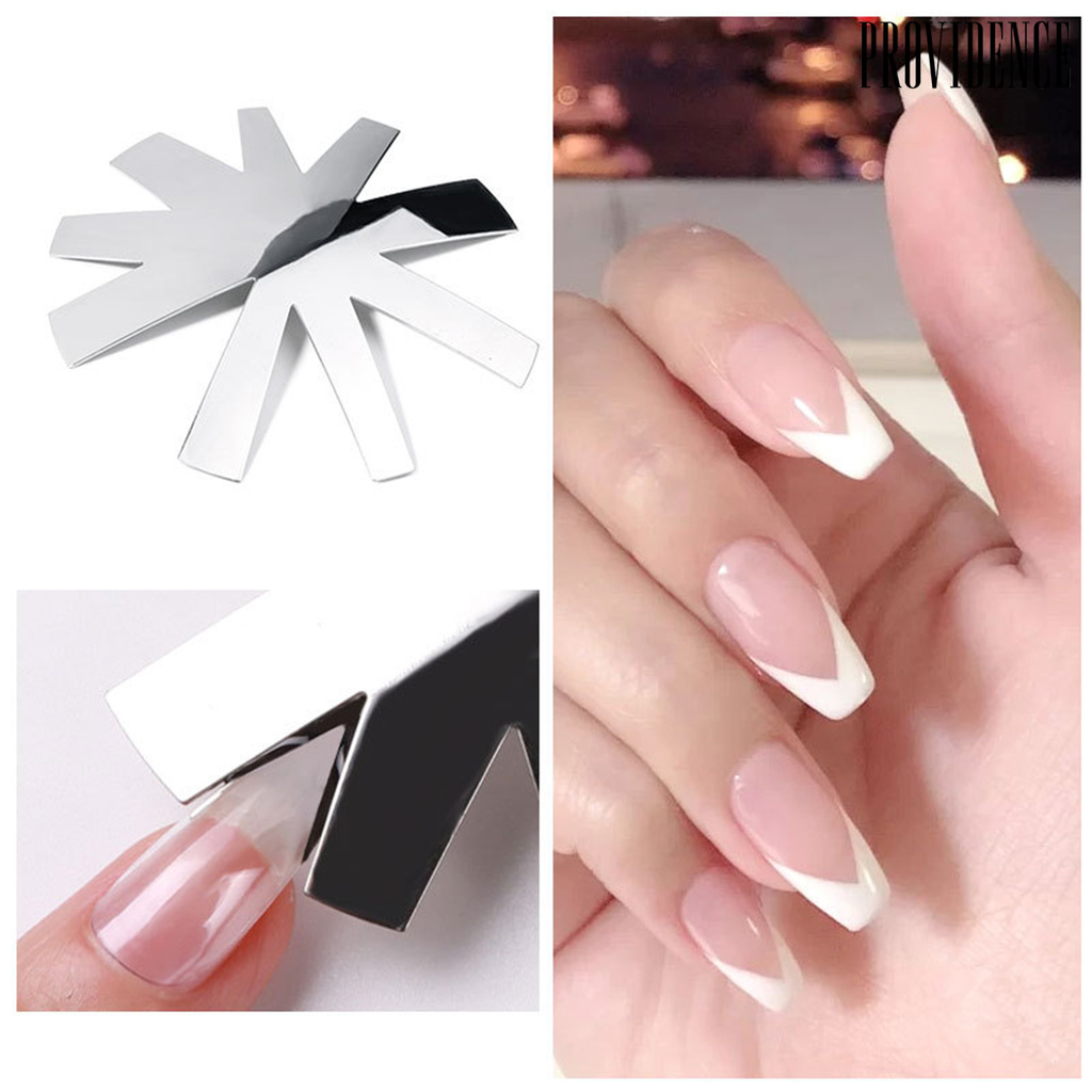 Plat Pemotong Kuku Bentuk V Bahan Stainless Steel Untuk Manicure