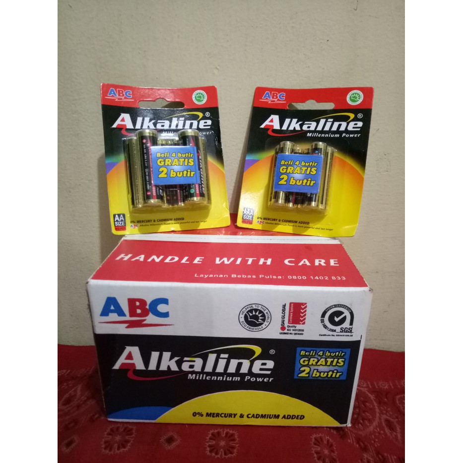 Baterai Alkaline ABC AA 1 Pack (Isi 6 Pcs)