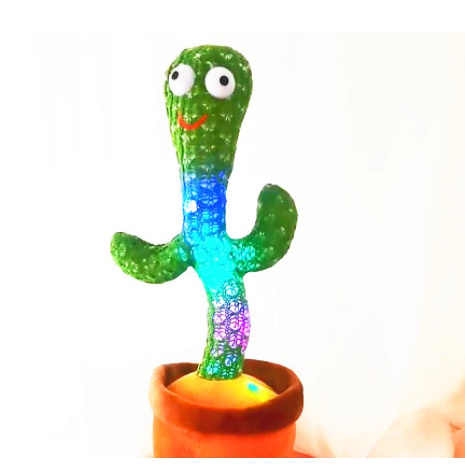 Tiktok Mainan Boneka Bentuk Tanaman Bergoyang Kaktus Wajah Tersenyum - Cactus B