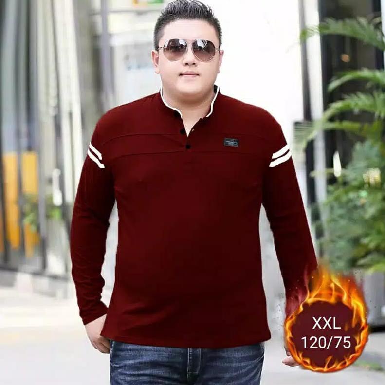 TERBARU BAJU KAOS PRIA KRAH KOKO BIGSIZE/JUMBO XL-XXL-3XL/ATASAN  LENGAN PANJANG/BAJU PRIA PEGASUS G