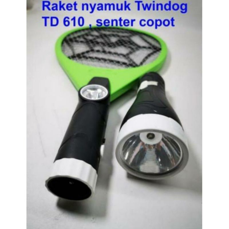 raket nyamuk kenmaster KM - 089 listrik + lampu senter charge