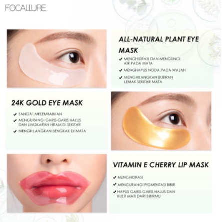 FOCALLURE Masker Membran Kolagen Melembabkan Bibir dan Mata Lipmask Eyemask