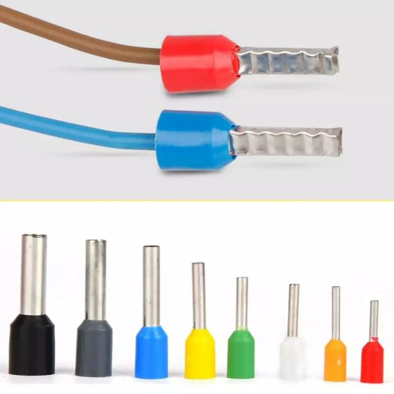 Skun Insulated Ferrules E4009 Kabel 4mm 300V Terminal Block Konektor Crimp