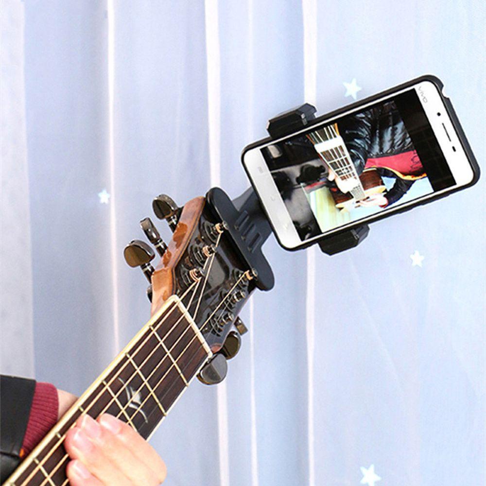 Needway Klip Kepala Gitar Alat Musik Multi-Fungsi Bracket Stand Siaran Langsung Aksesoris Gitar Bagian Gitar Tripod Klip Head