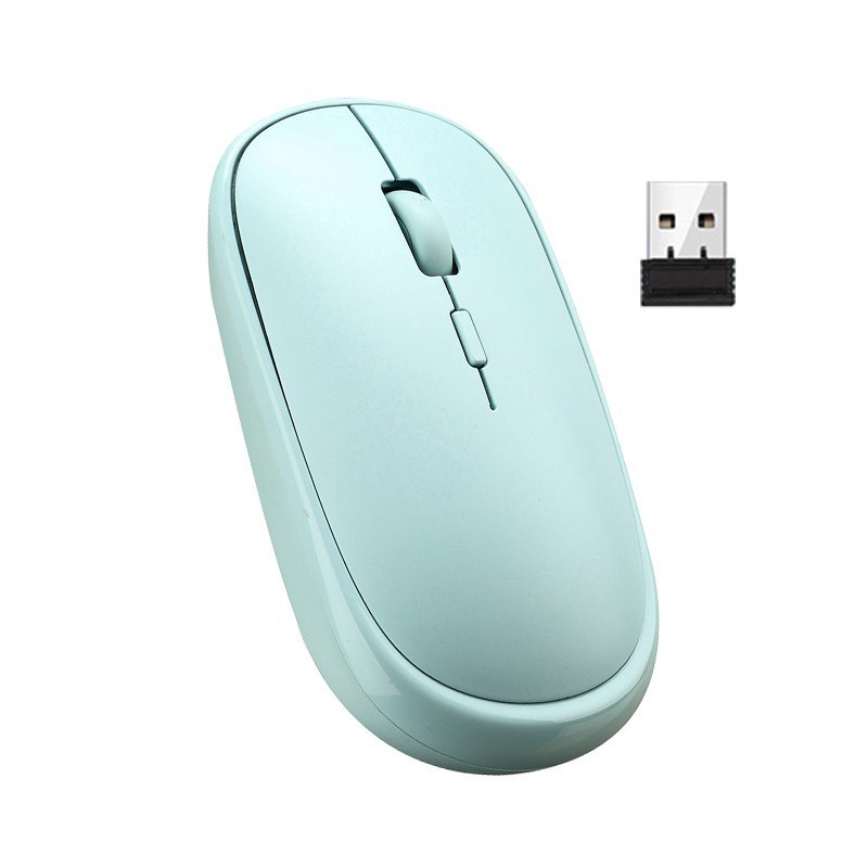 Wireless Optical Mouse Macaron Minimalis Design For PC Komputer Laptop - Putih