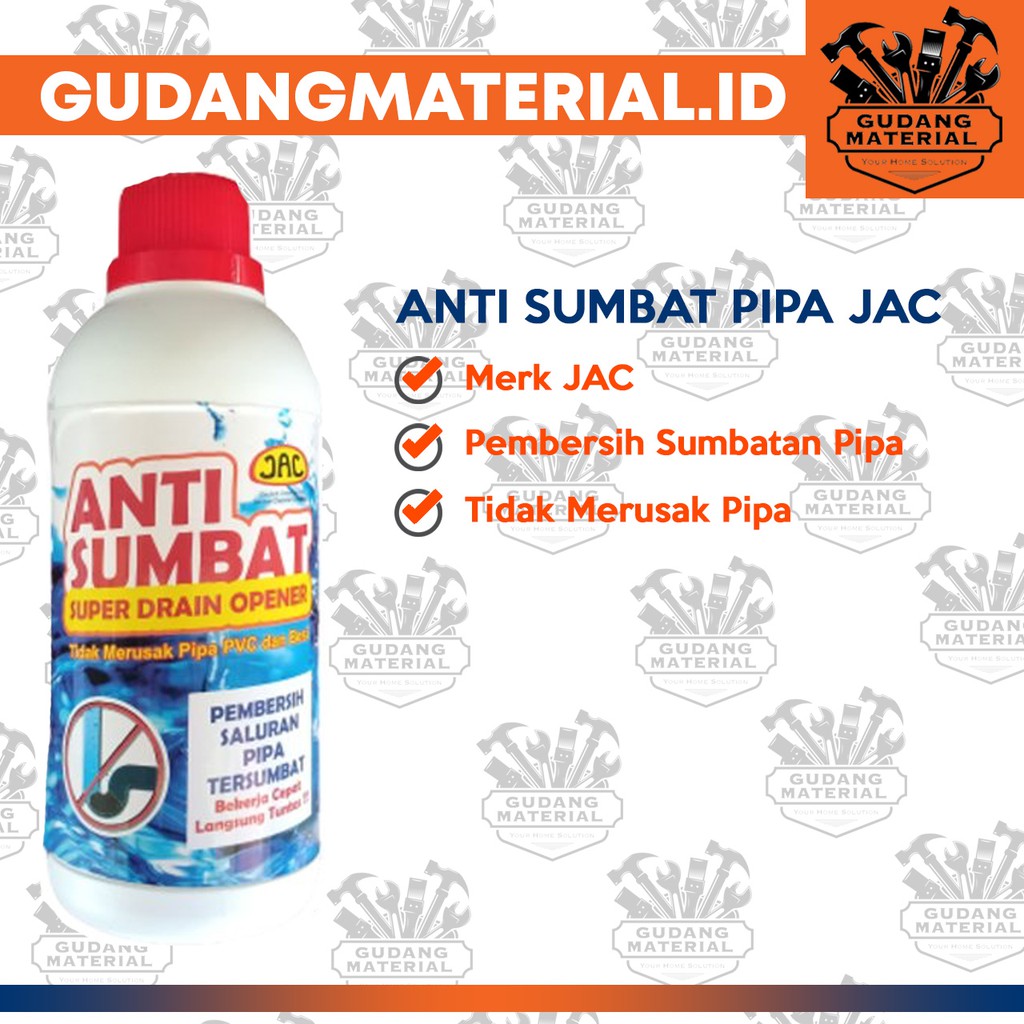 ANTI SUMBAT PIPA merk JAC | PEMBERSIH SALURAN PIPA TERSUMBAT | DRAIN OPENER | SODA API CAIR