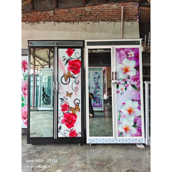 Lemari baju alumunium kaca sidoarjo murah
