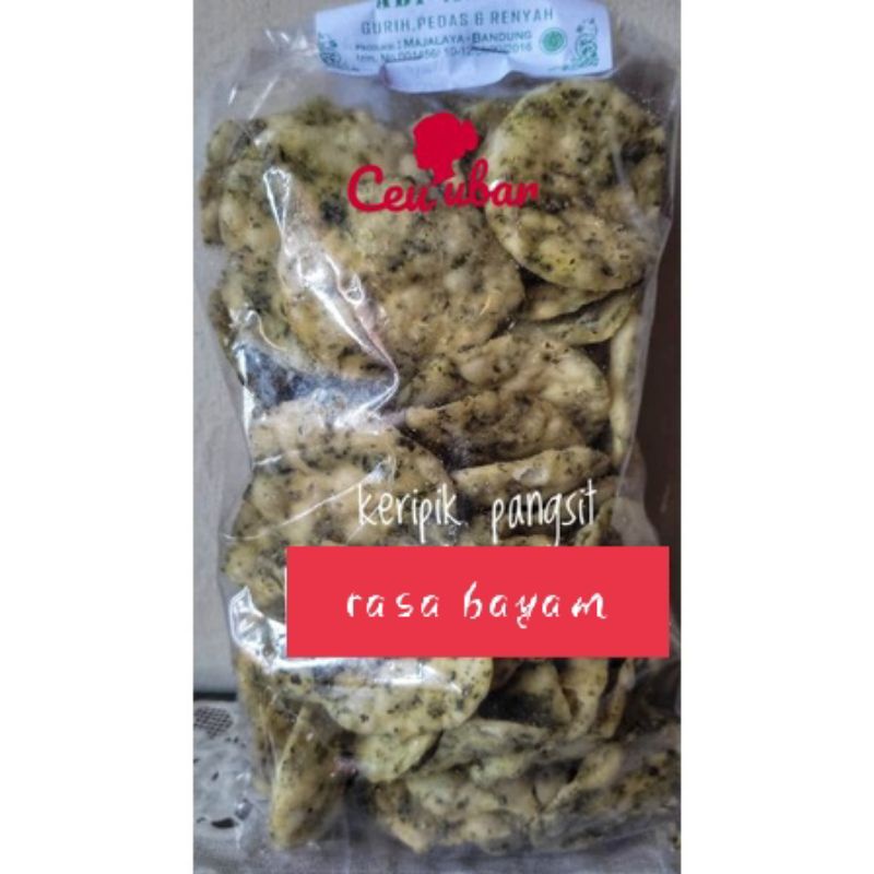 

keripik pangsit rasa bayam 200gr cemilan Bandung