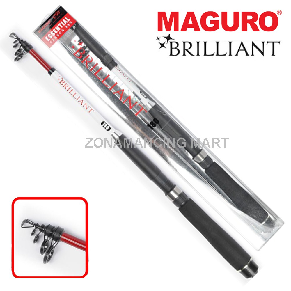 Joran Antena MAGURO BRILLIANT | Joran Teleskopik kaku Carbon Solid