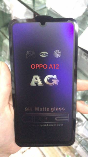 tempered glass oppo A52 A92 F7 A3S A1K F11 pro anti gores kaca matte glass fullayar