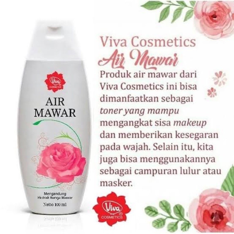 [Per Pc] Air Mawar Viva Pembersih Make Up BPOM