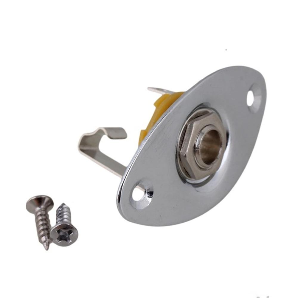 Lanfy Stop Kontak Output Gitar Metal Tahan Lama Replacemnet Bagian Gitar Elektrik Untuk Output Audio Gitar Listrik
