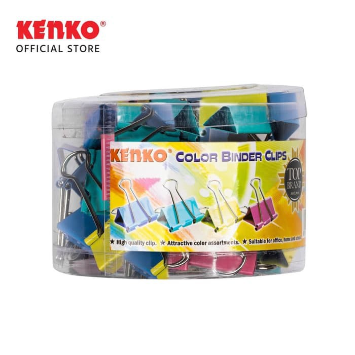 

Color Binder Clips KENKO No 111 - 48 Pcs