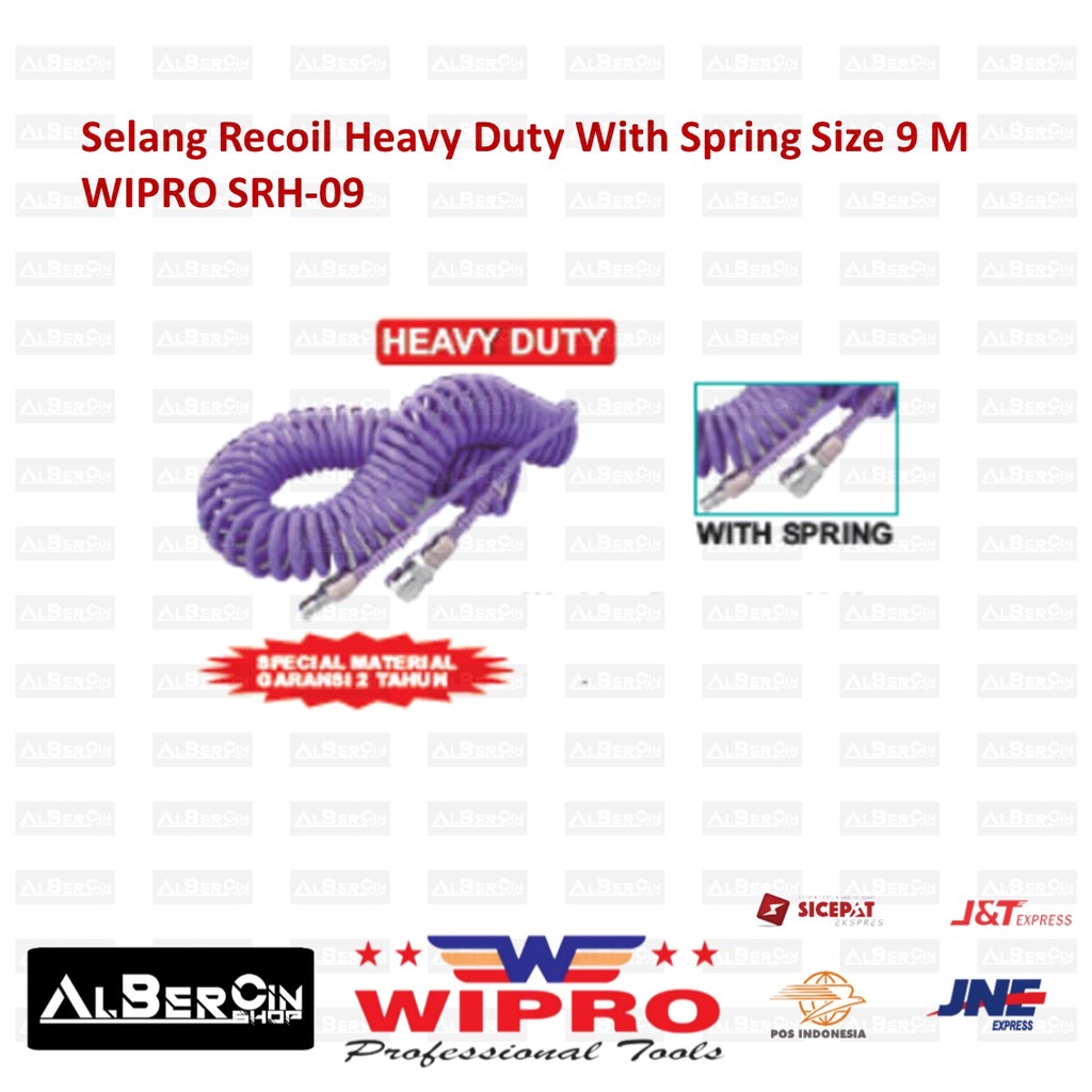 Selang Recoil 9 Meter Wipro Selang Spiral Kompresor WIPRO SRH-09