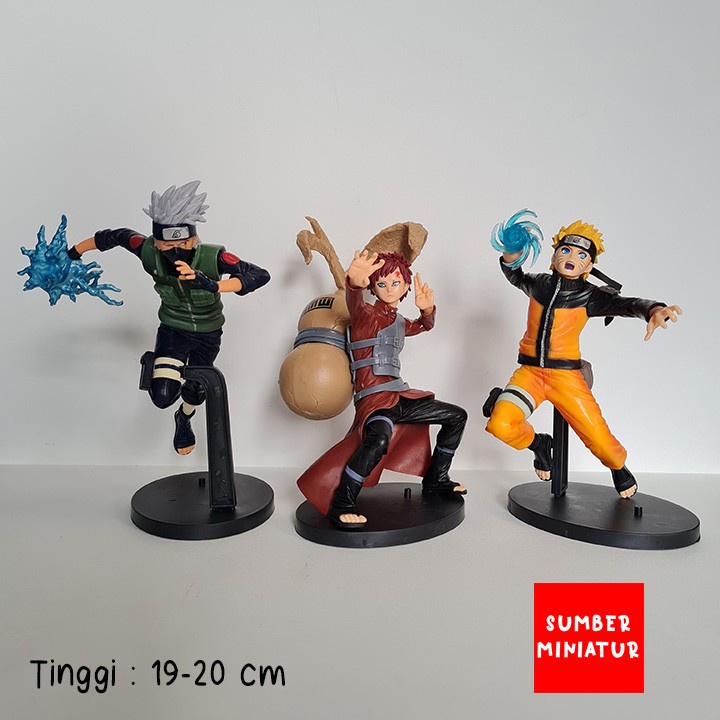 Set Figure Naruto Gaara Kakashi isi 3 pcs