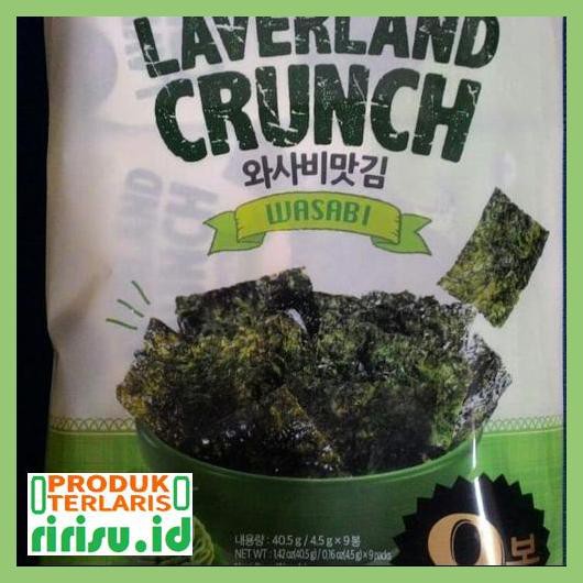 

8Tuf78F7- Laverland Crunch Seaweed Korea / Snack Seaweed By Manjun Rasa Sea Salt - Seasalt