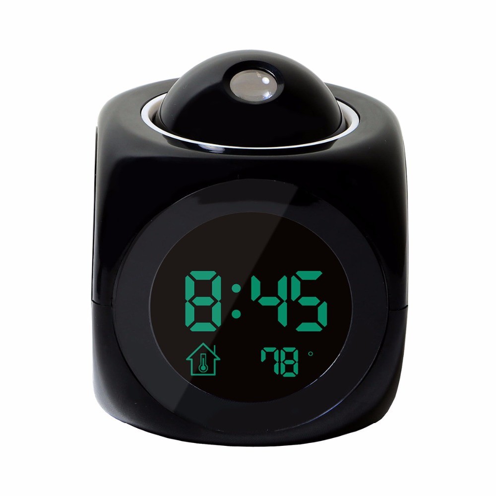 Jam Proyektor Digital Jam Digital Jam Alarm Light Projection LCD Display Digital Clock Voice Jam LCD