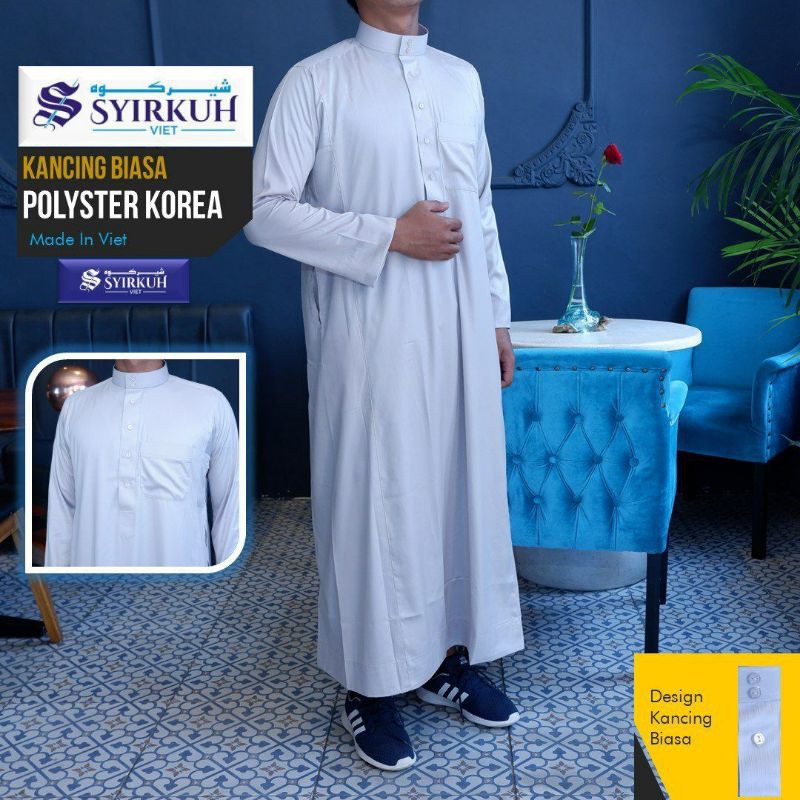 Jubah Syirkuh kancing biasa non manset