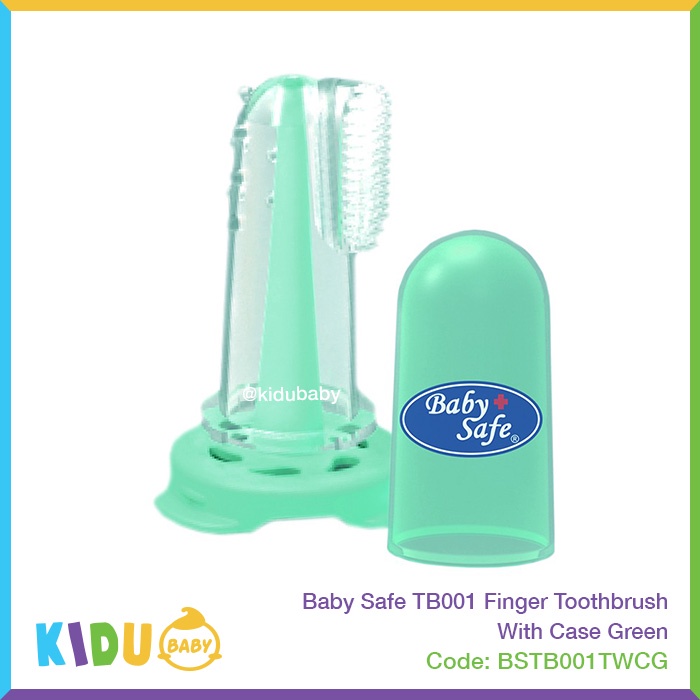 Baby Safe TB002 Finger Toothbrush With Case Sikat Gigi Gusi dan Lidah Bayi dan Anak Kidu Baby
