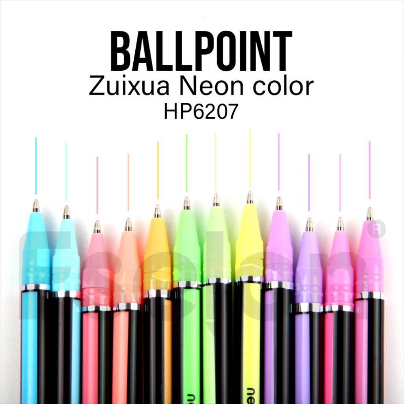 PULPEN ZUIXUA 12 WARNA (NEON COLOR PASTEL COLORS SERIES) HP6207 gel pen pastel 12 warna