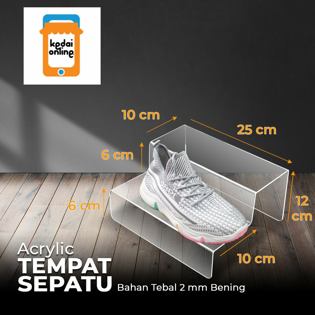 Jual Akrilik tempat sepatu / Akrilik display sepatu / Akrilik display ...